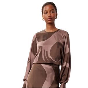 Slate & Willow Balloon Sleeve Top Size Small